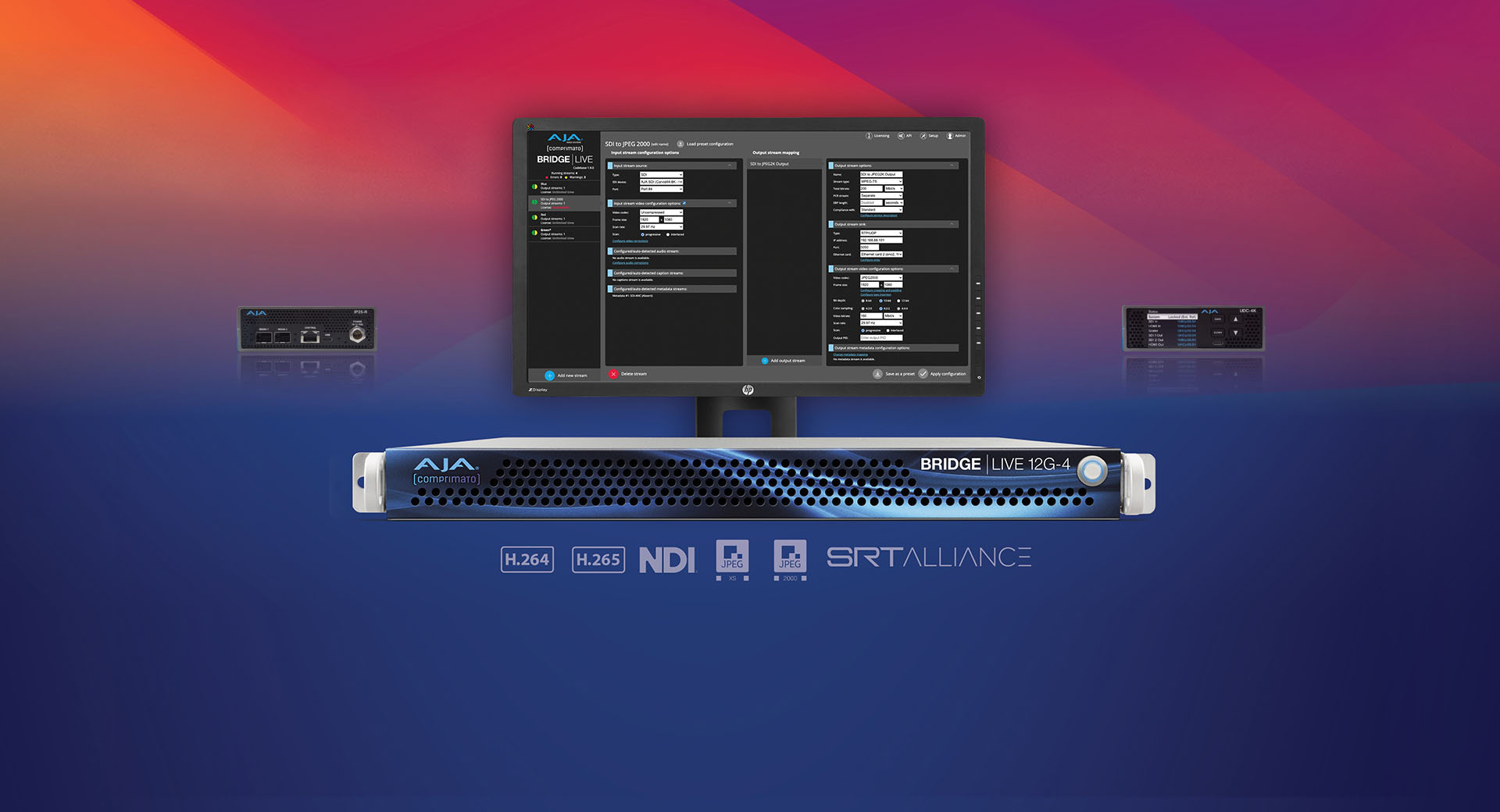 aja BRIDGE LIVE 12G-4 多路影音編碼解碼暨傳送接收設備